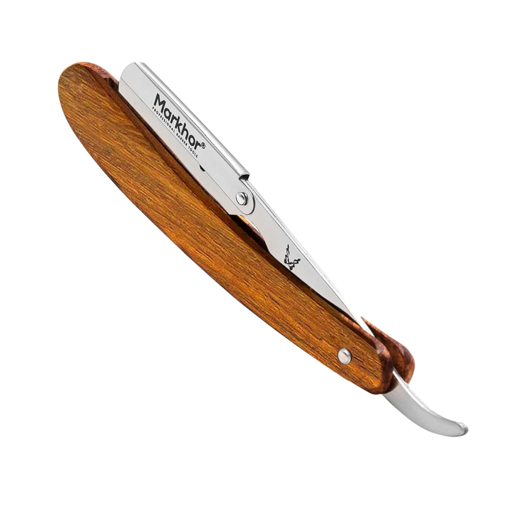 Cut Throat Razors Kit, Rose Wood Polish Straight Razor - Polish Wood Razor