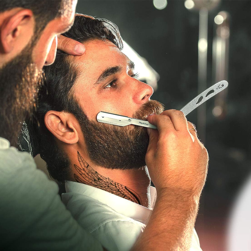 Cut Throat Razors Kit, Stainless Steel Straight Razors - Stainless Steel