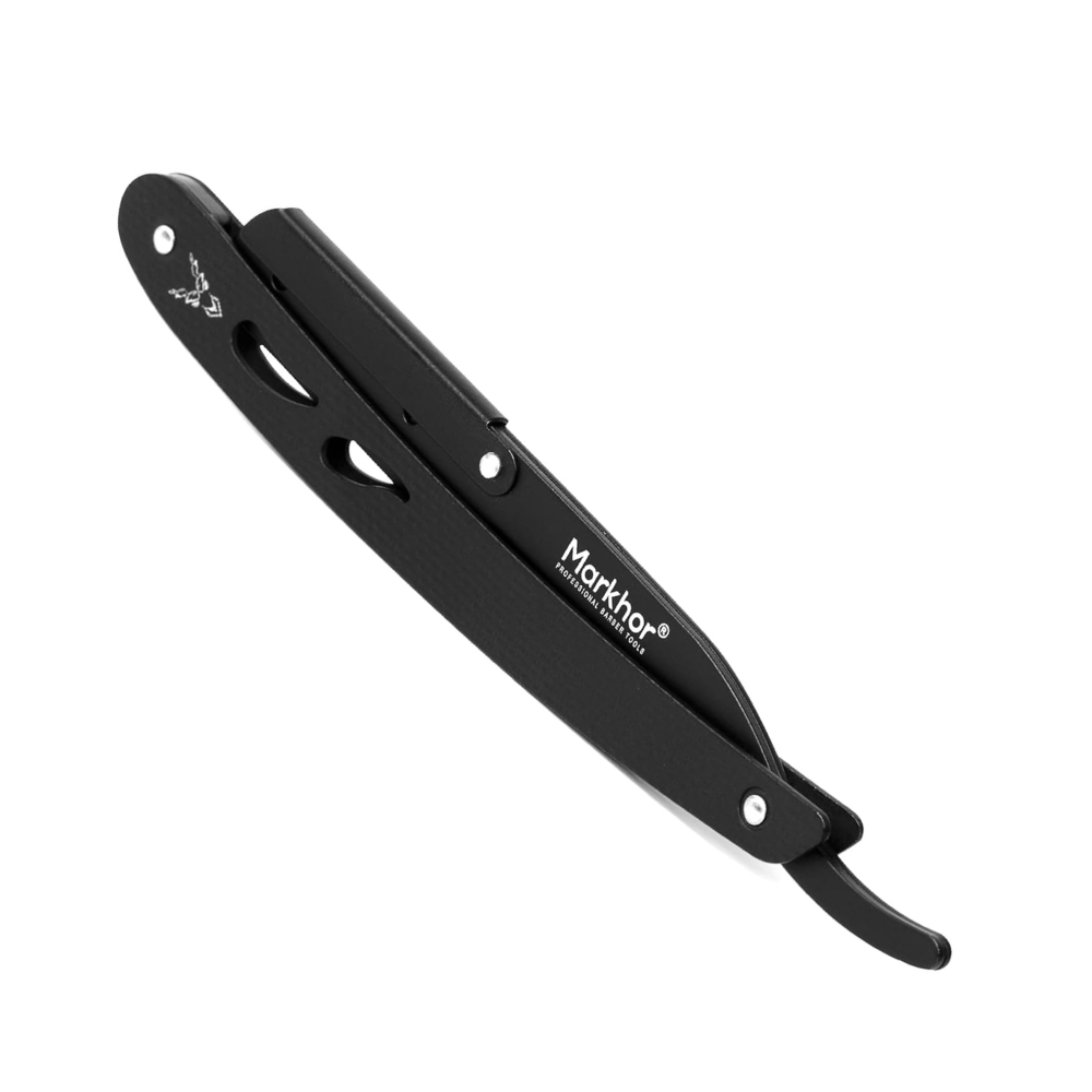 Cut Throat Razors Kit, All Matte Black Straight Razors - Black