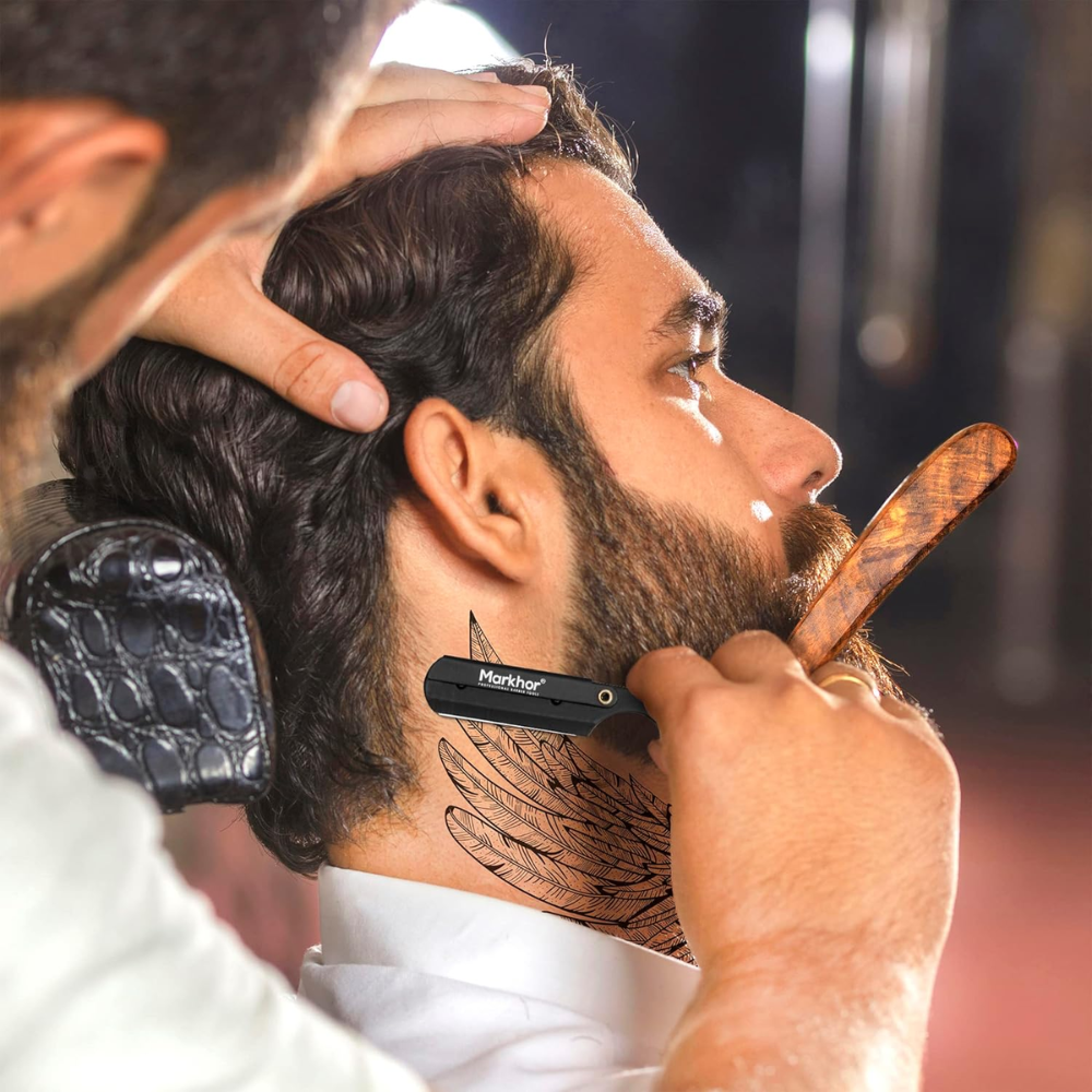 Cut Throat Razors Kit, Wooded Genic Black Rose Wood Straight Razor -  Black Wood Razor